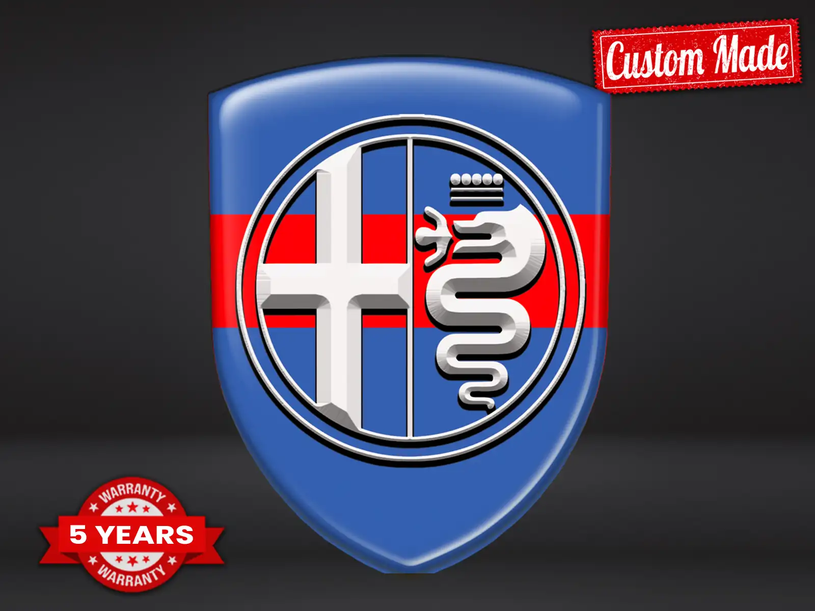 Alfa Romeo Pegatina Relieve Coche Estilo Universal Estrella